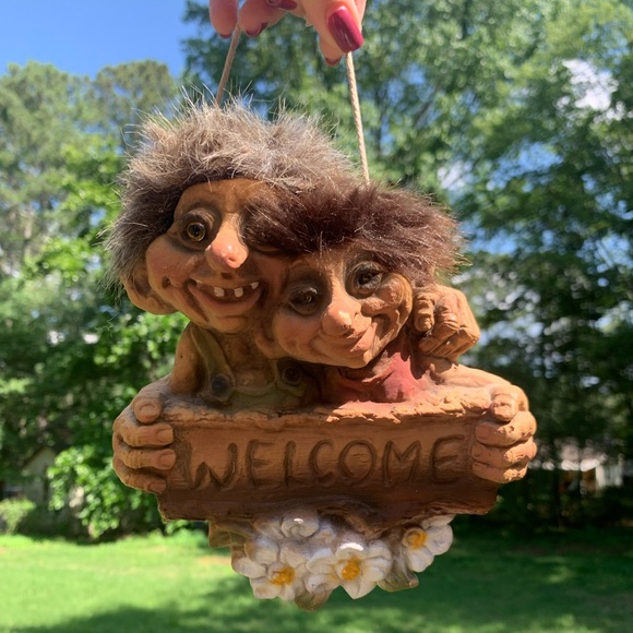 Rare Vintage Original NyFORM TROLL Welcome Door Plate - Picture 2 of 16